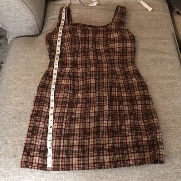 VINTAGE 60s/70s Abercrombie & Fitch Wool Blend Plaid Pinafore Dress Hong Kong - Picture 10 of 14